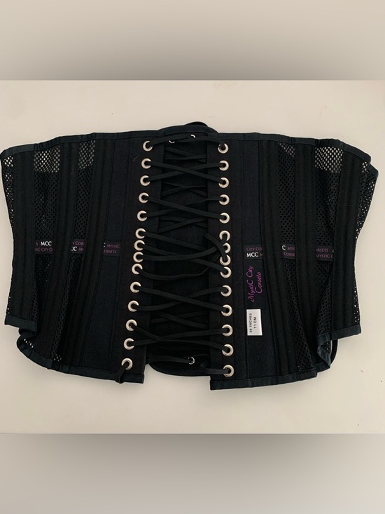 Mystic City Other - MCC Mystic City Black Lace-Up Underbust Corset Waist Cincher Trainer, 28 in/71cm